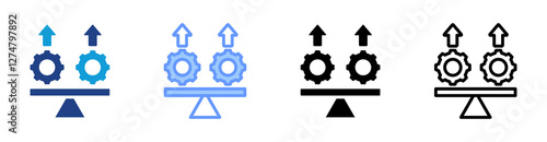 Stability icon set multiple style collection