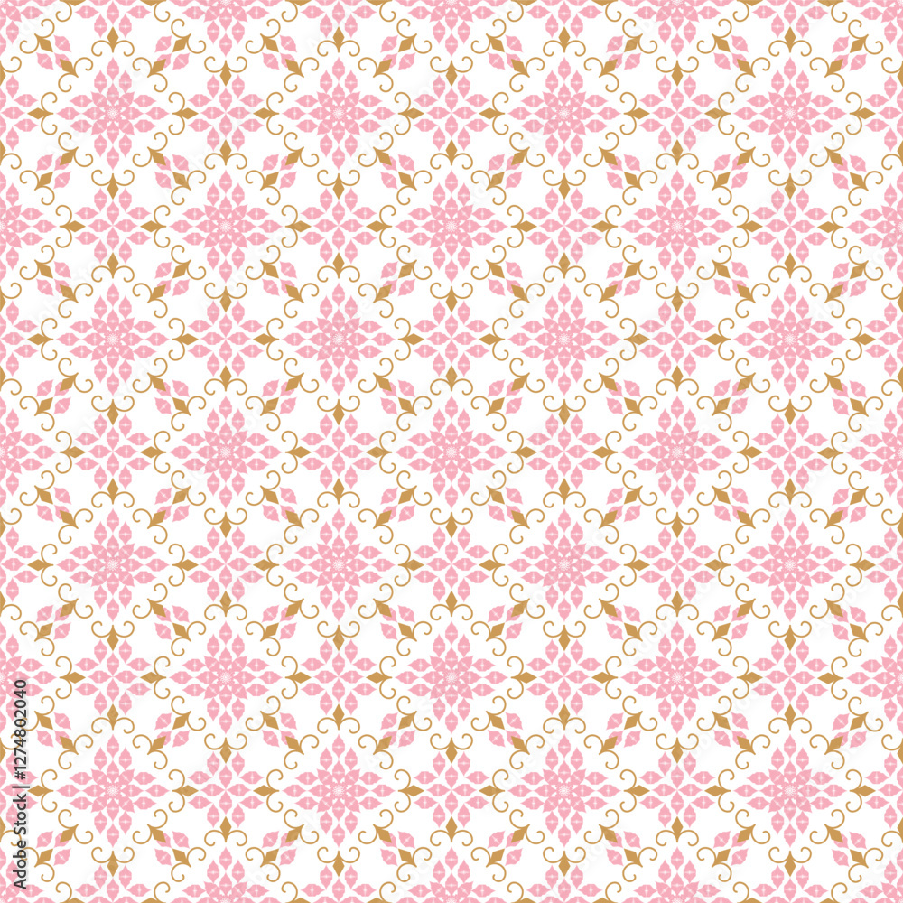 Soft pink ethnic pattern for fabric and background. Soft pink ethnic pattern for fabric and background.