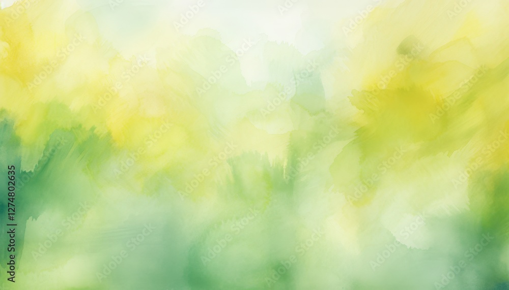 Abstract yellow green watercolor backdrop with artistic brush strokes for design backgrounds Abstract yellow green watercolor backdrop with artistic brush strokes for design backgrounds