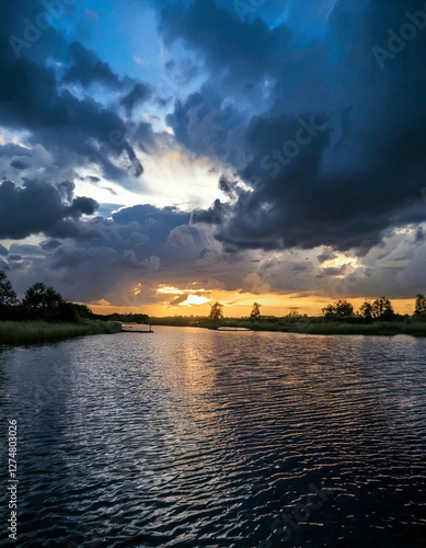 Dramatic Sky Over Water
