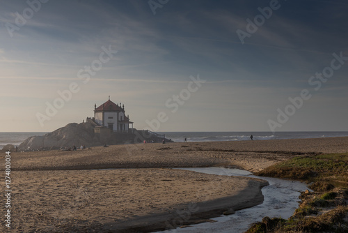 church on the coast in portugal, senhora da pedra, miramar