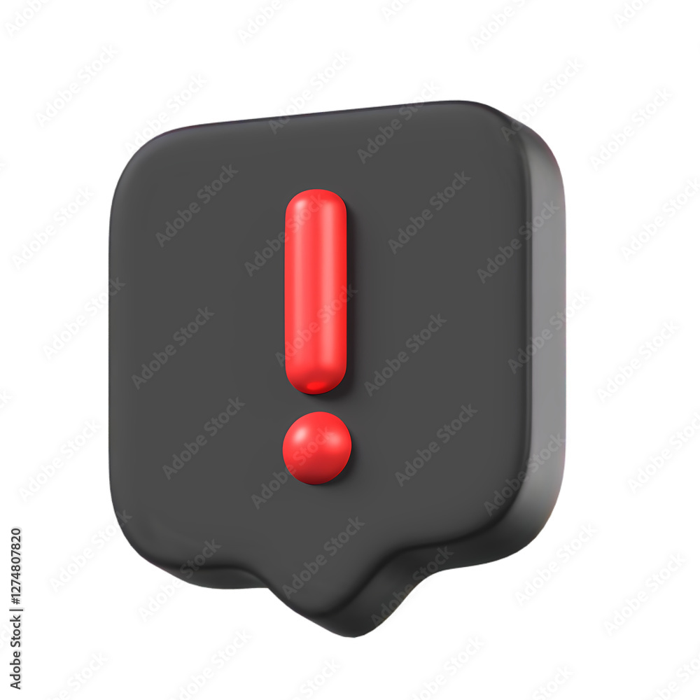 Error Message 3D Icon with transparent background (HD) Error Message 3D Icon with transparent background (HD)