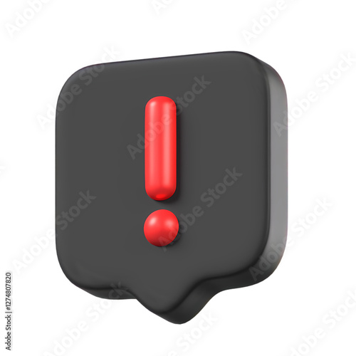 Error Message 3D Icon with transparent background (HD)