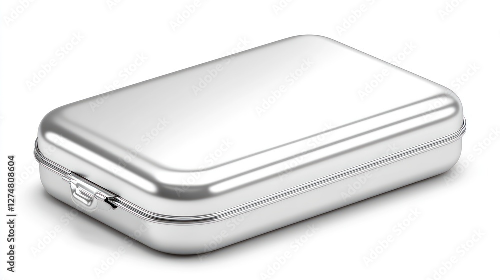 Silver Metal Storage Box for Organization and Travel Silver Metal Storage Box for Organization and Travel