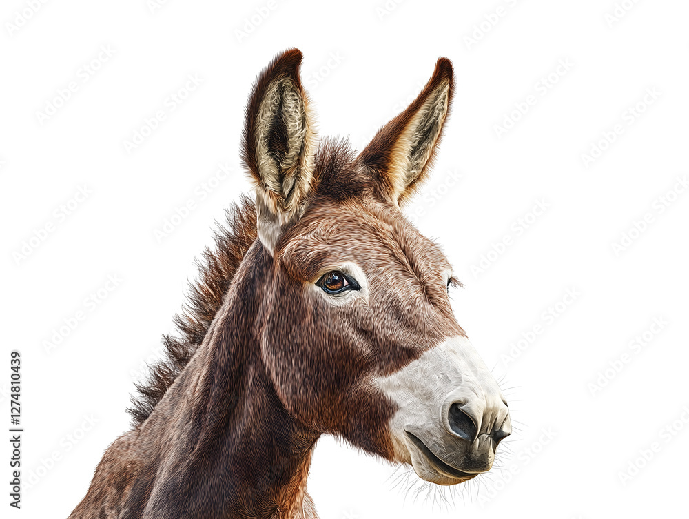 Donkey isolated on white, generated ai
Donkey isolated on white, generated ai