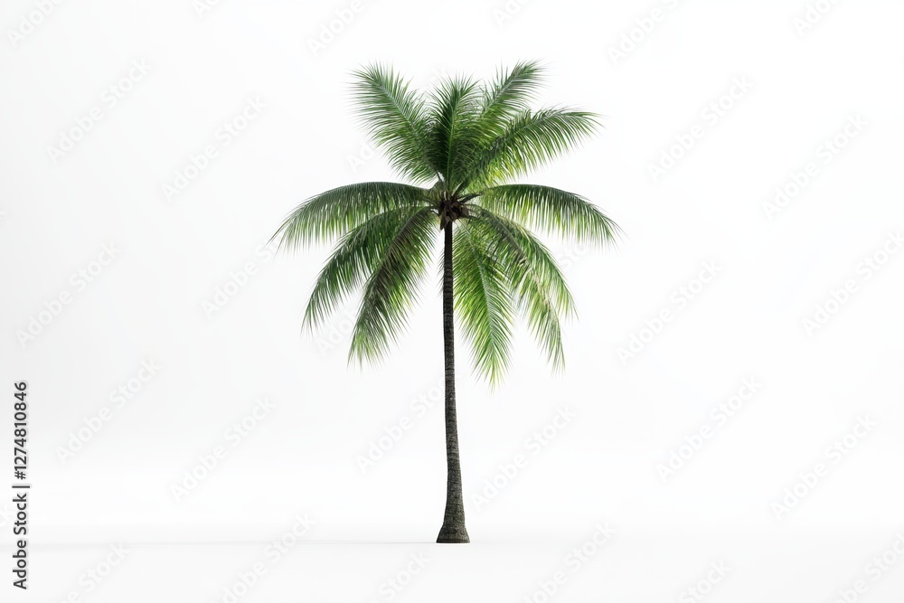 Obraz premium Creative graphic layouts featuring a tropical palm tree for outdoor advertisements