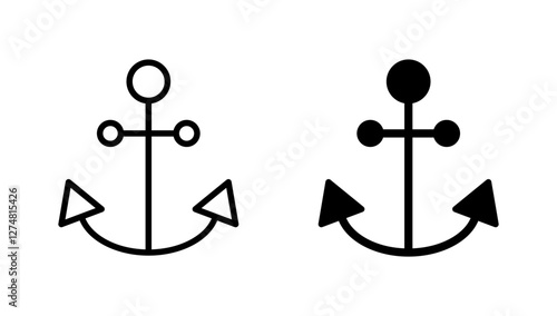 Anchor icon vector. Anchor sign and symbol. Anchor marine icon.