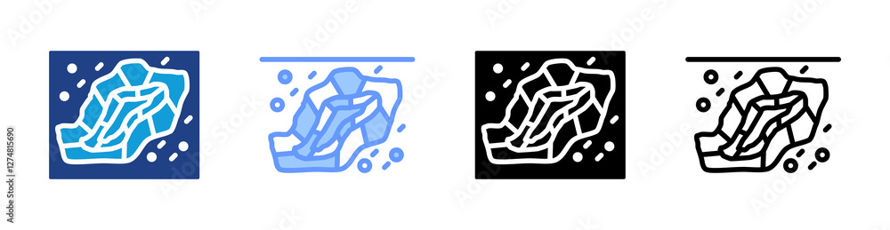Quarry Face icon set multiple style collection Quarry Face icon set multiple style collection