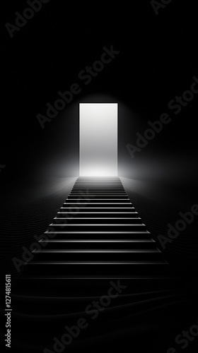 Einzelne Person geht durch schwach beleuchteten Raum mit Lichtstrahlen

