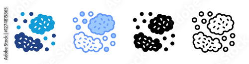 Dust icon set multiple style collection