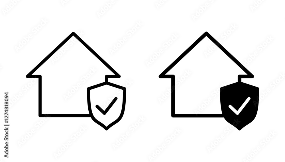 home insurance icon vector. home protection sign and symbol home insurance icon vector. home protection sign and symbol