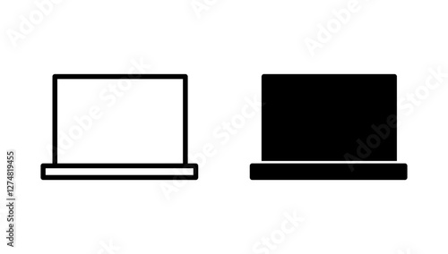Laptop icon vector. computer sign and symbol