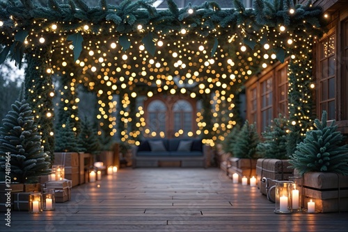 Wallpaper Mural Vibrant Twinkling Holiday Lights Background for Modern Festive Decor Torontodigital.ca