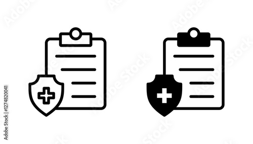 Medical insurance icon vector. health insurance sign and symbol