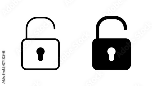 Unlock icon vector. Unlock sign and symbol. unlocked padlock icon