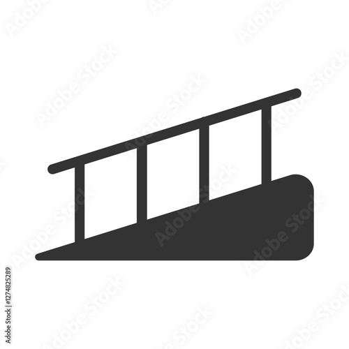 シンプルなバリアフリースロープベクターアイコンイラスト
