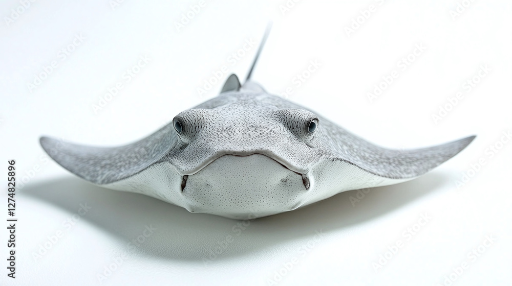 Fototapeta premium A stingray isolated on a white background.