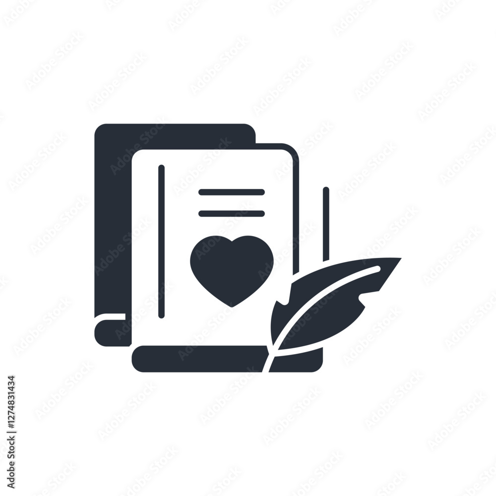 poetry icon. vector.Editable stroke.linear style sign for use web design,logo.Symbol illustration. poetry icon. vector.Editable stroke.linear style sign for use web design,logo.Symbol illustration.