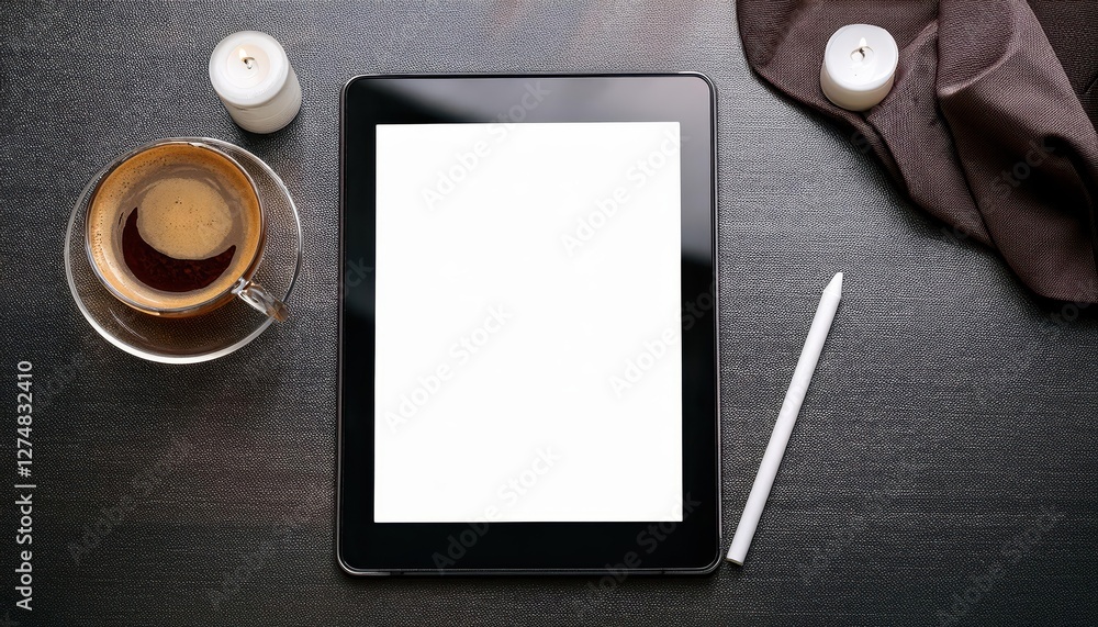 Minimalist White Tablet against a Clean Backdrop, Pristine and Elegant, Showcasing Modern Technology in a Streamlined Environment, Evoking Sleek Aesthetics for Design Enthusiasts. Minimalist White Tablet against a Clean Backdrop, Pristine and Elegant, Showcasing Modern Technology in a Streamlined Environment, Evoking Sleek Aesthetics for Design Enthusiasts.