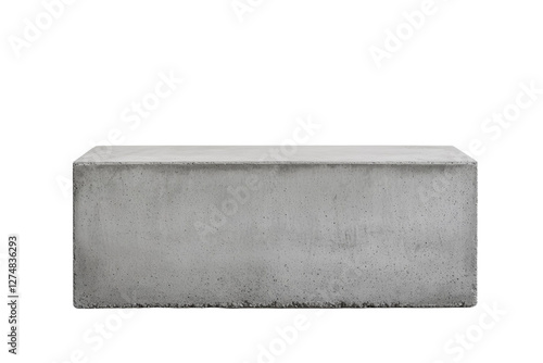 Grey concrete slab with a few small holes in it, isolated