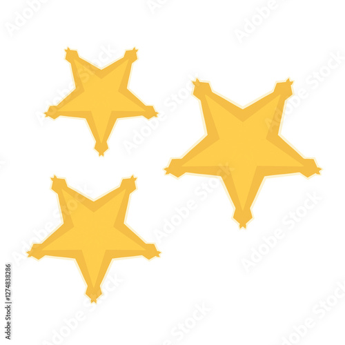 Modern Gold Star Icons Illustration for Digital and Graphic Design