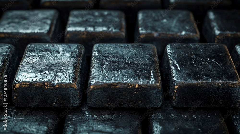 stacked silver bars against a blurred brick wall texture. The modern, bright-toned render symbolizes stability, wealth, and strength, with ample blank space for captions stacked silver bars against a blurred brick wall texture. The modern, bright-toned render symbolizes stability, wealth, and strength, with ample blank space for captions