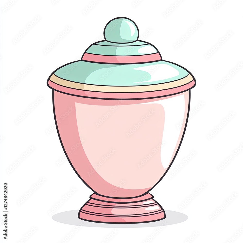 funeral urn, a simple line drawing, flat design style, pastel colors, white background funeral urn, a simple line drawing, flat design style, pastel colors, white background