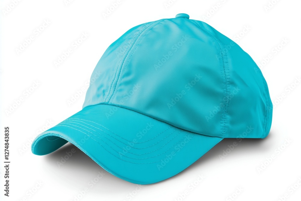 Blue baseball cap with a white logo on the front Blue baseball cap with a white logo on the front