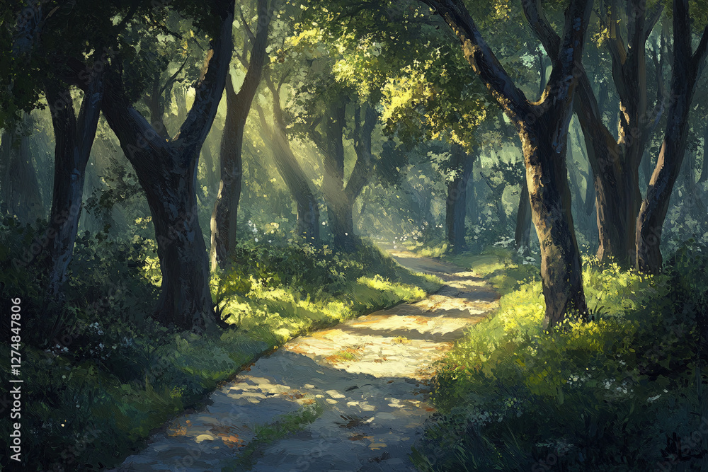 Obraz premium morning in the woods