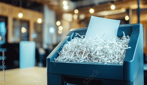 Office paper shredder, document disposal, modern workplace