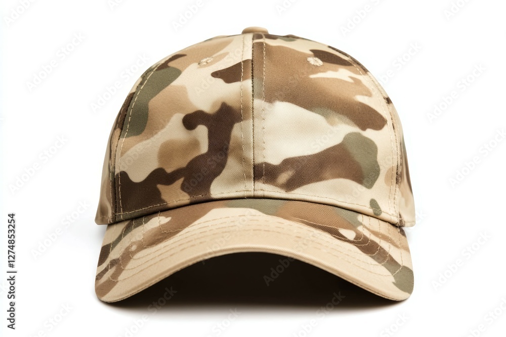 Fototapeta premium Tan and brown hat with a camo pattern