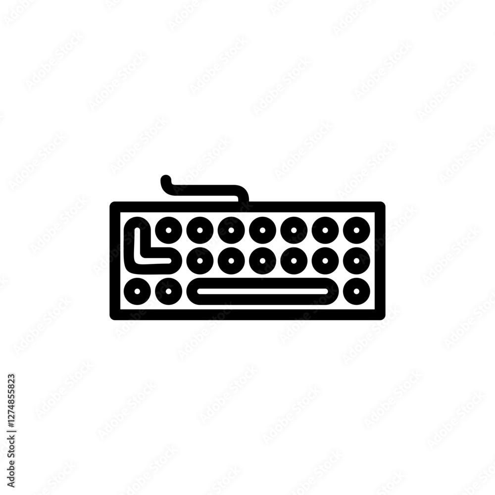 Keyboard icon vector illustration. keyboard sign and symbol