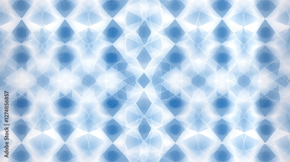 Fototapeta premium Abstract blue pattern with soft shapes and light effects in background