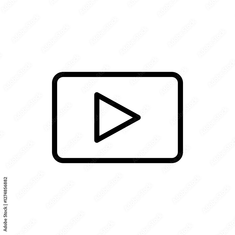 Play Icon vector illustration. Play button sign and symbol Play Icon vector illustration. Play button sign and symbol
