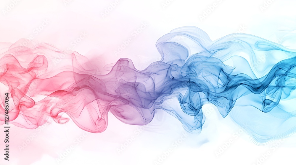 Fototapeta premium Abstract smoke swirls in pastel colors