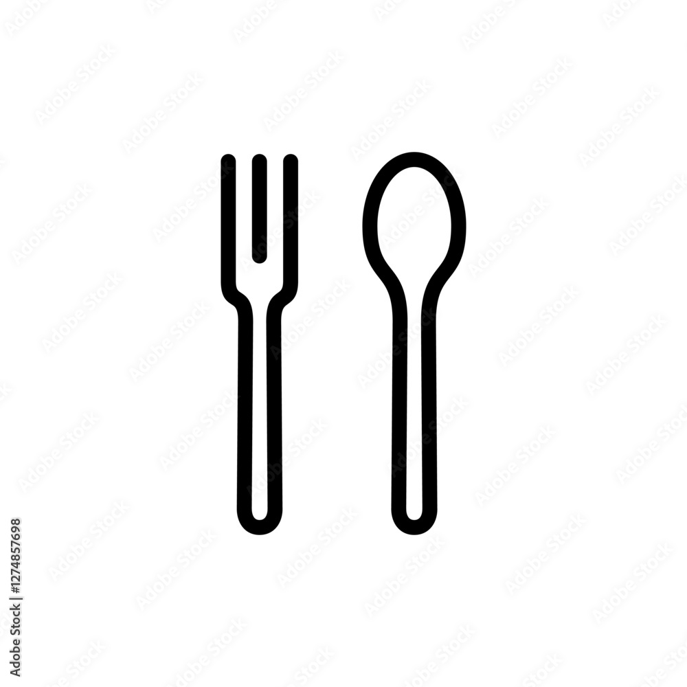 spoon and fork icon vector illustration. spoon, fork and knife icon vector. restaurant sign and symbol spoon and fork icon vector illustration. spoon, fork and knife icon vector. restaurant sign and symbol