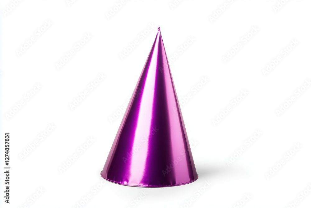 Purple party hat with a pointy top Purple party hat with a pointy top