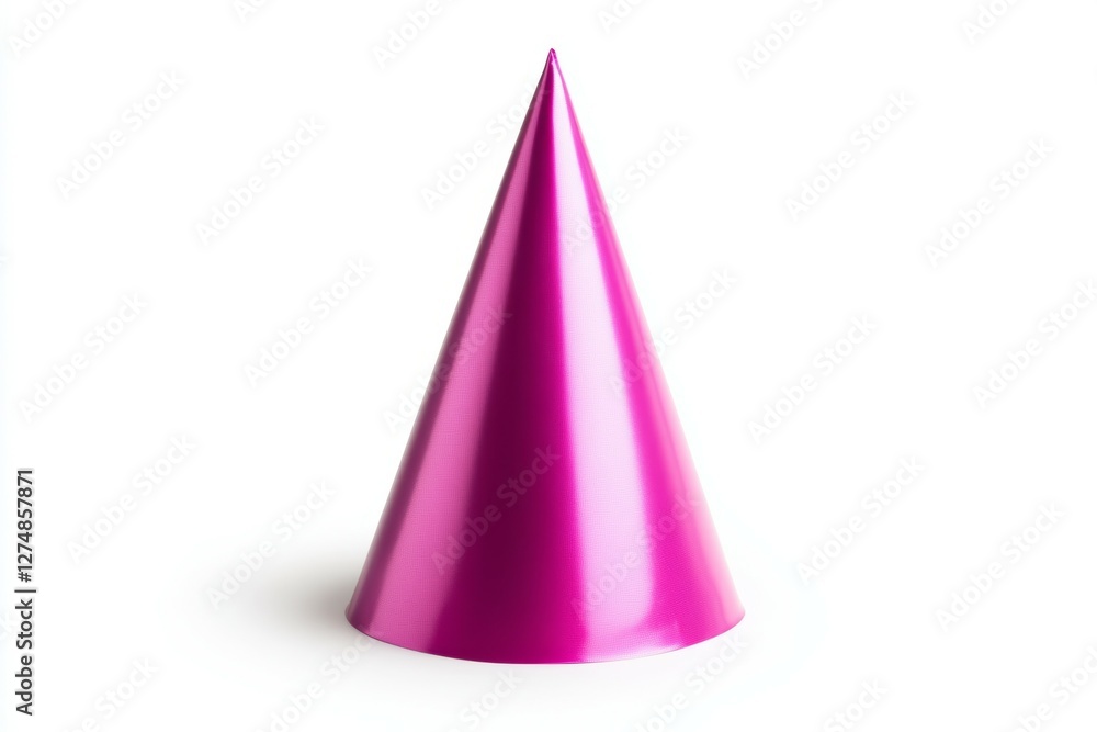 Pink party hat with a pointy top Pink party hat with a pointy top