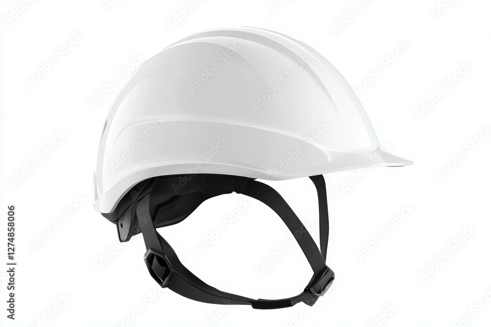 Naklejka premium White helmet with a black strap