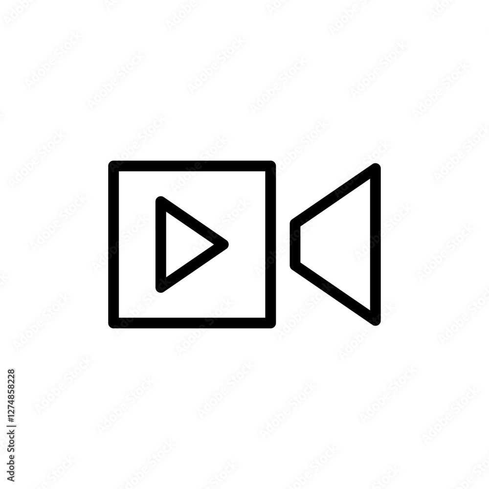 Video icon vector illustration. video camera sign and symbol. movie sign. cinema Video icon vector illustration. video camera sign and symbol. movie sign. cinema