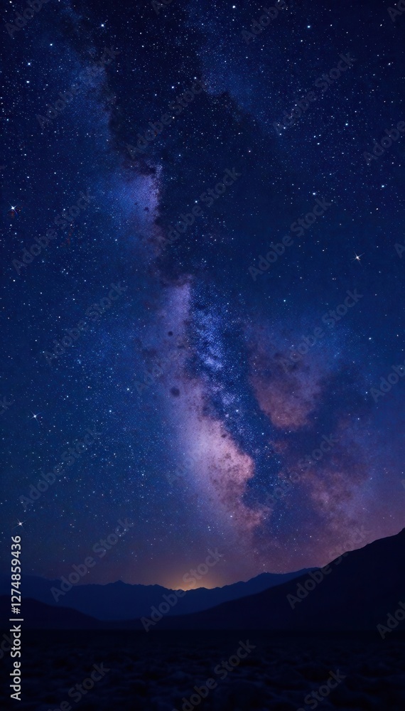 Fototapeta premium Starry Night Sky with Sparkling Stars , universe, stars, galaxy