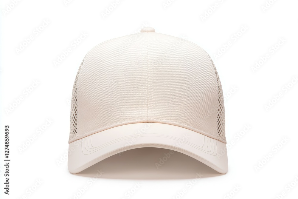 Fototapeta premium White hat with a mesh design on it