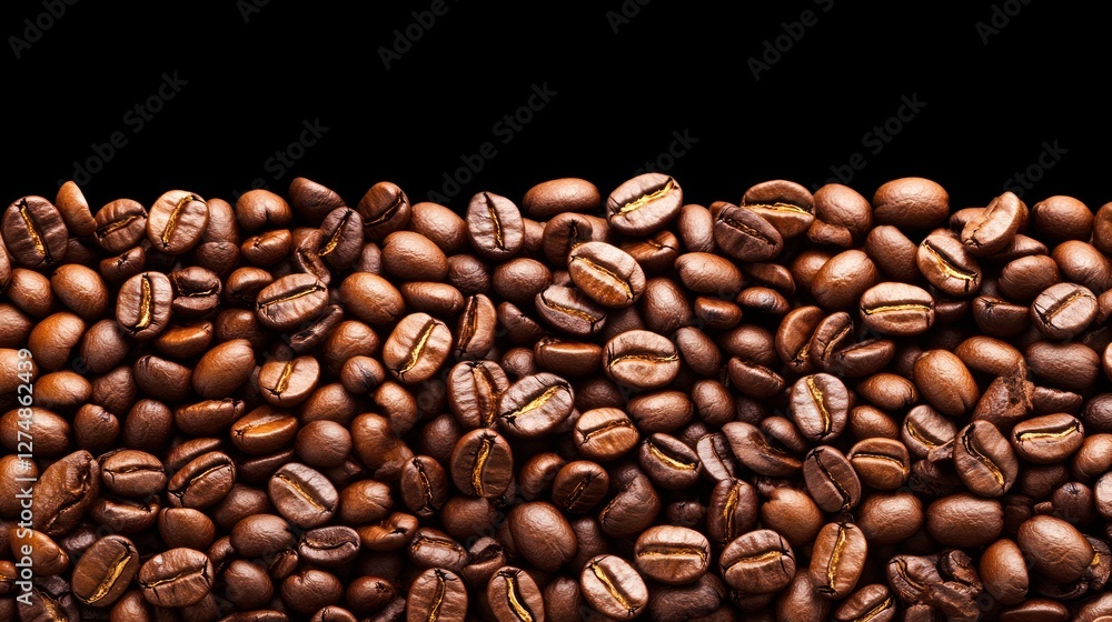 Obraz premium Roasted Coffee Beans Background Texture Image