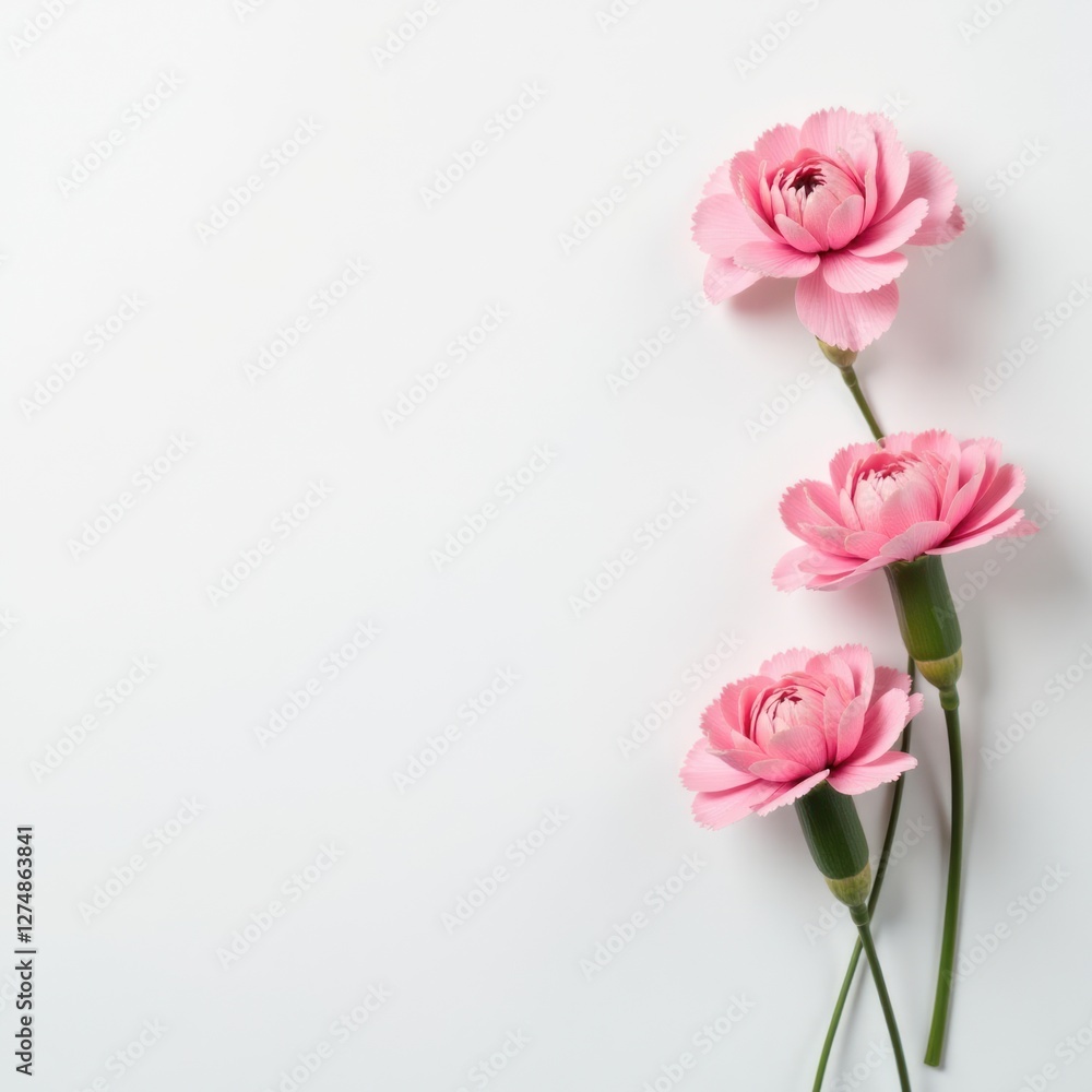 Soft Pink Carnations. Elegant Wedding Floral Corner. Ideal for wedding invitations, elegant floral designs, romantic backgrounds Soft Pink Carnations. Elegant Wedding Floral Corner. Ideal for wedding invitations, elegant floral designs, romantic backgrounds