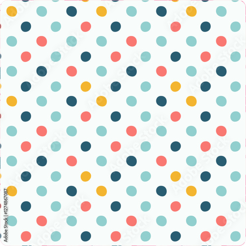 Watercolor polka dot background vector illustration
