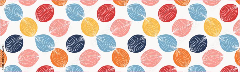 Fototapeta premium Colorful geometric pattern, abstract print background vector illustration