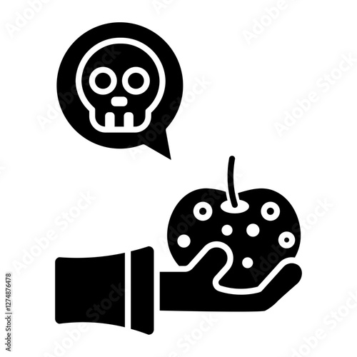 poison apple Solid icon