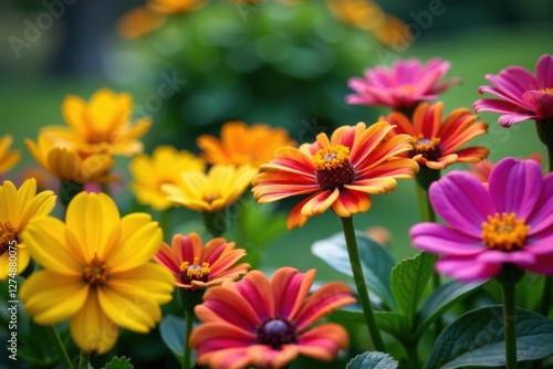 Wallpaper Mural Vibrant flowers in garden, garden, greenery, colorful Torontodigital.ca