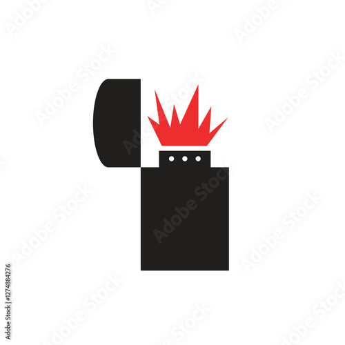 Illustration icon lighter with blank background