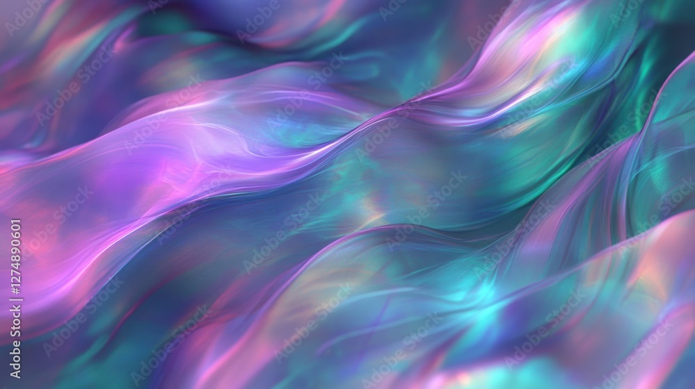 Abstract waves of colorful fabric creating a mesmerizing visual effect Abstract waves of colorful fabric creating a mesmerizing visual effect